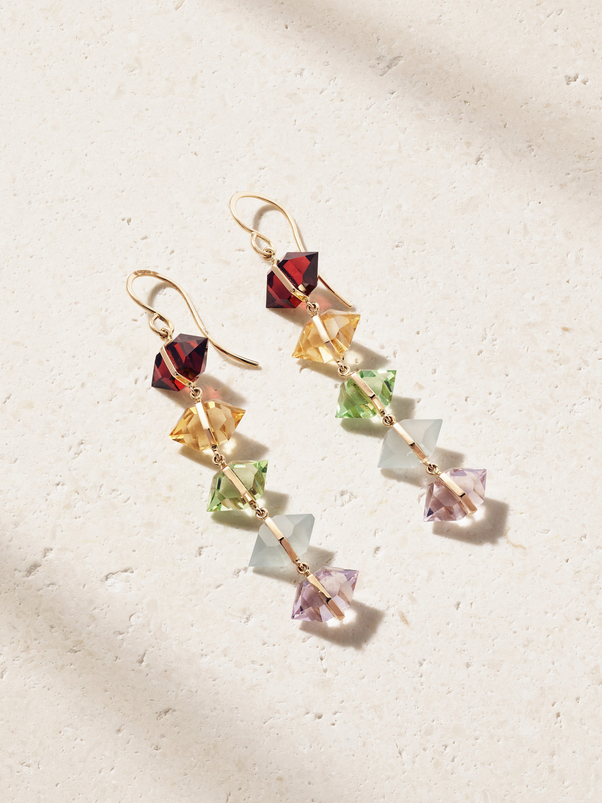 Melissa Joy Manning 14-karat Gold Multi-stone Earrings