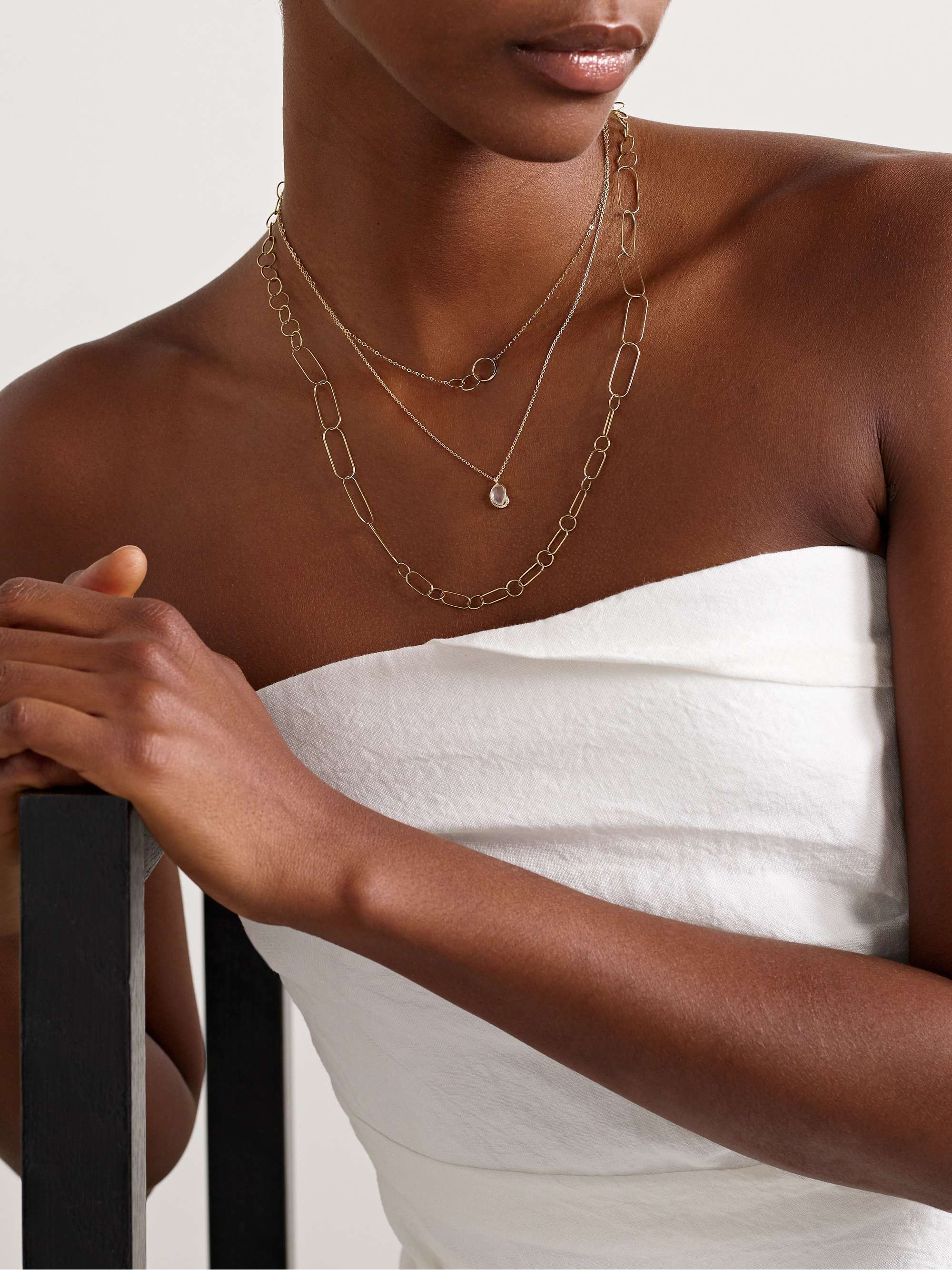 MELISSA JOY MANNING Crescent Moon 14-karat recycled gold