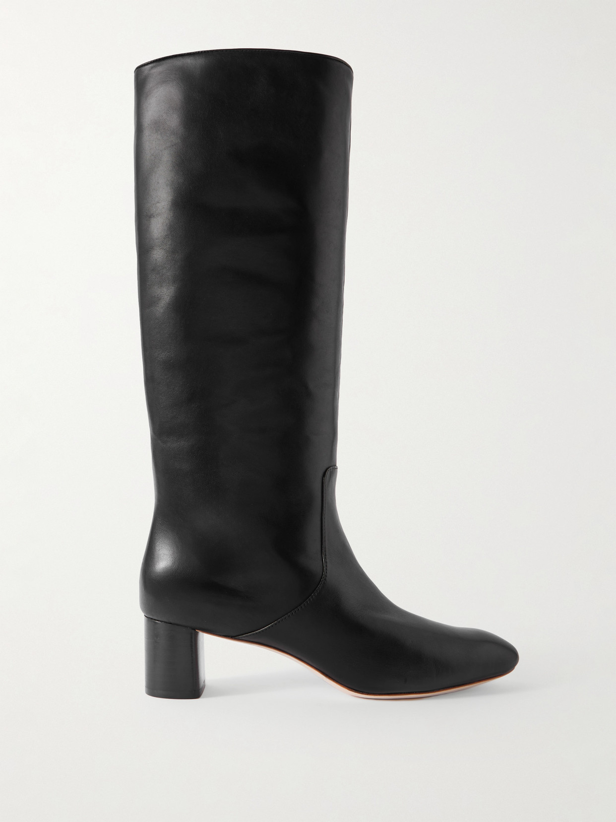 Loeffler Randall Gia Leather Knee Boots In Black