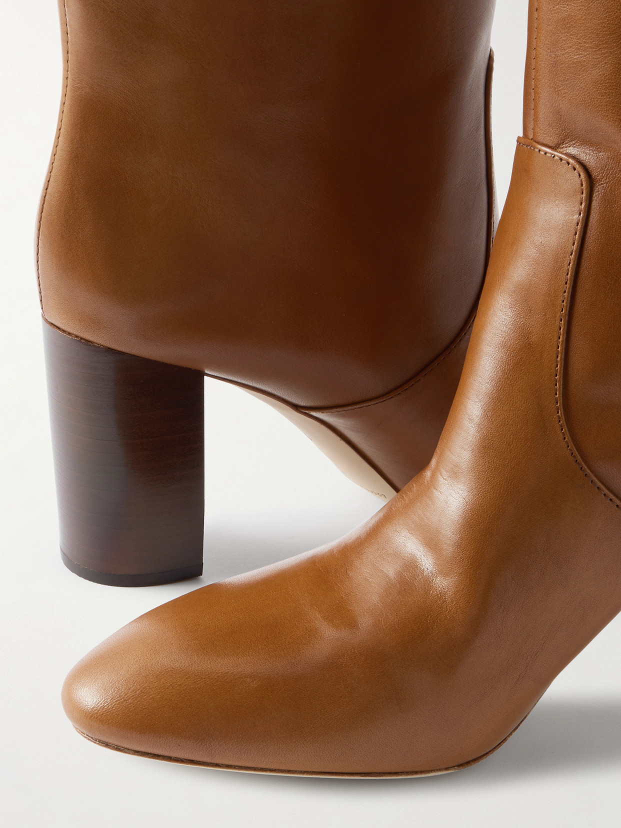 Goldy Leather Knee Boots