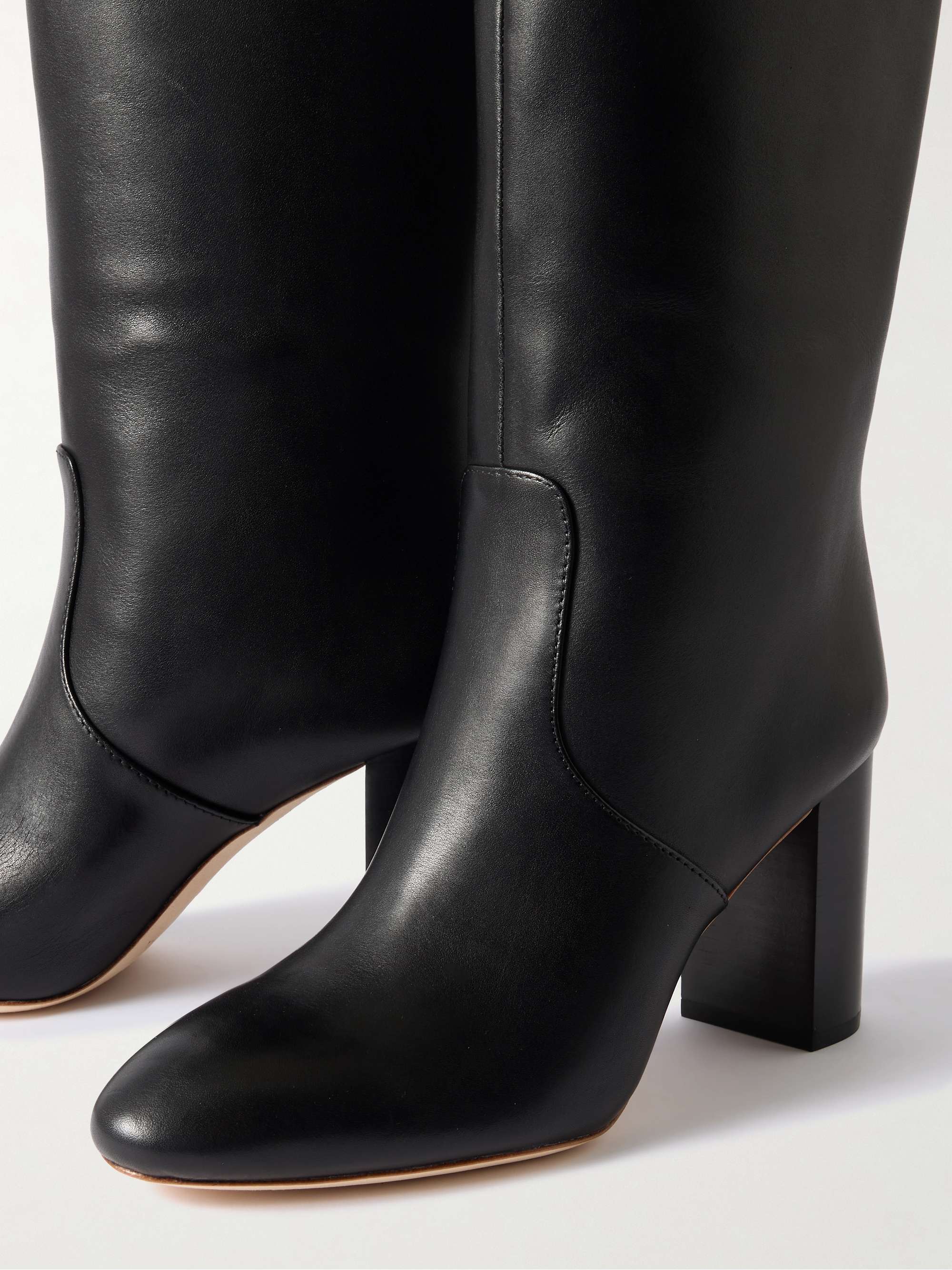 LOEFFLER RANDALL + NET SUSTAIN Goldy leather knee boots