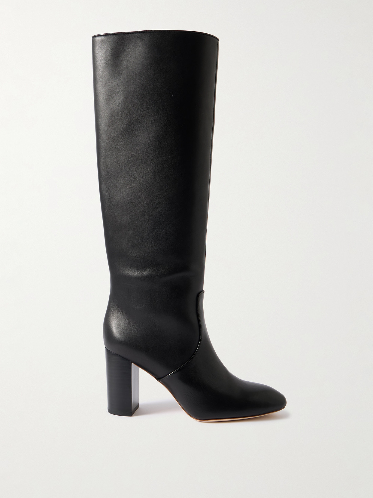 Loeffler Randall Goldy Leather Knee Boots In Black