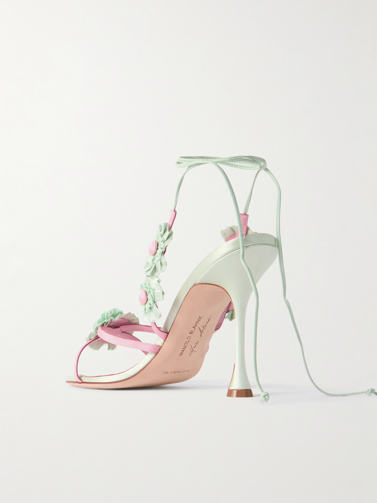 Palissot 105 Leather-Trimmed Appliquéd Grosgrain And Sandals