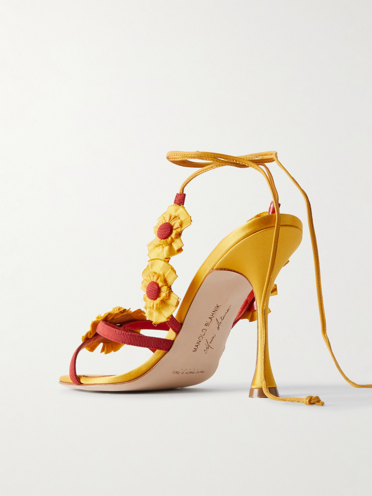 Palissot 105 Leather-Trimmed Appliquéd Grosgrain And Sandals