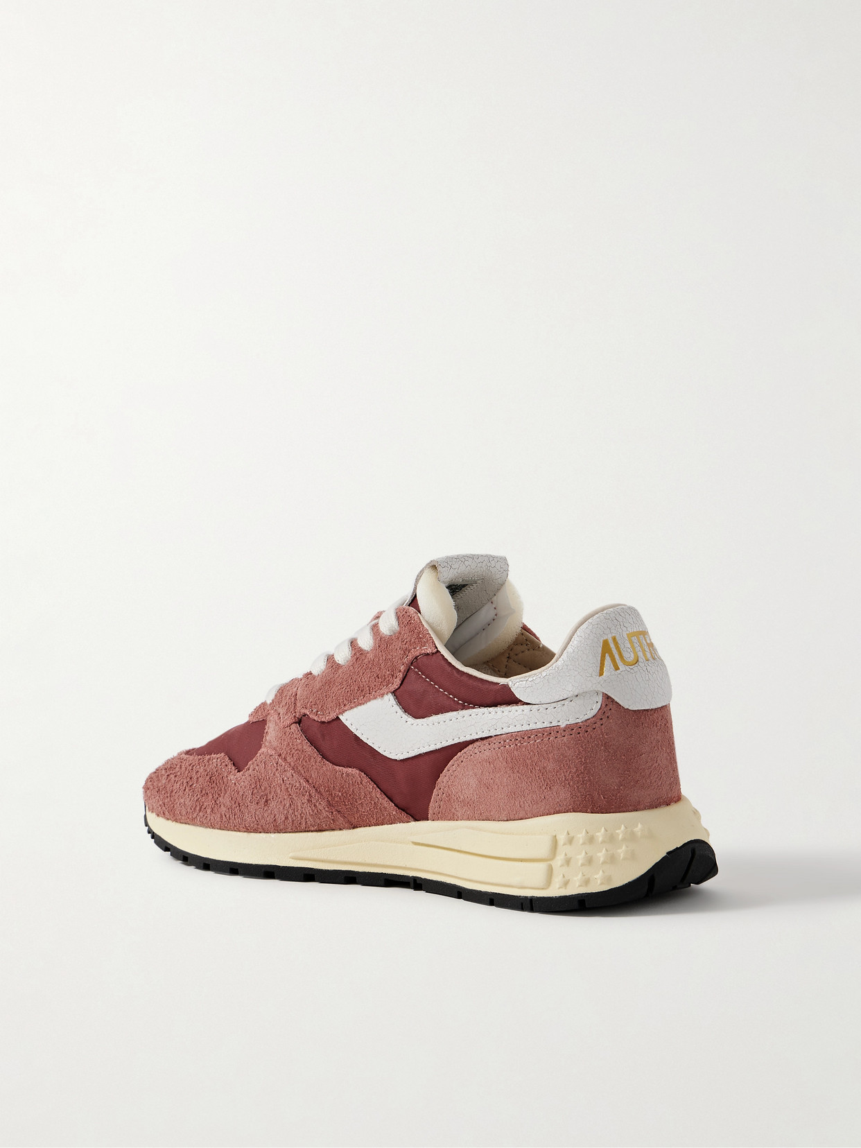 Autry Reelwind Leather-trimmed Suede And Shell Sneakers
