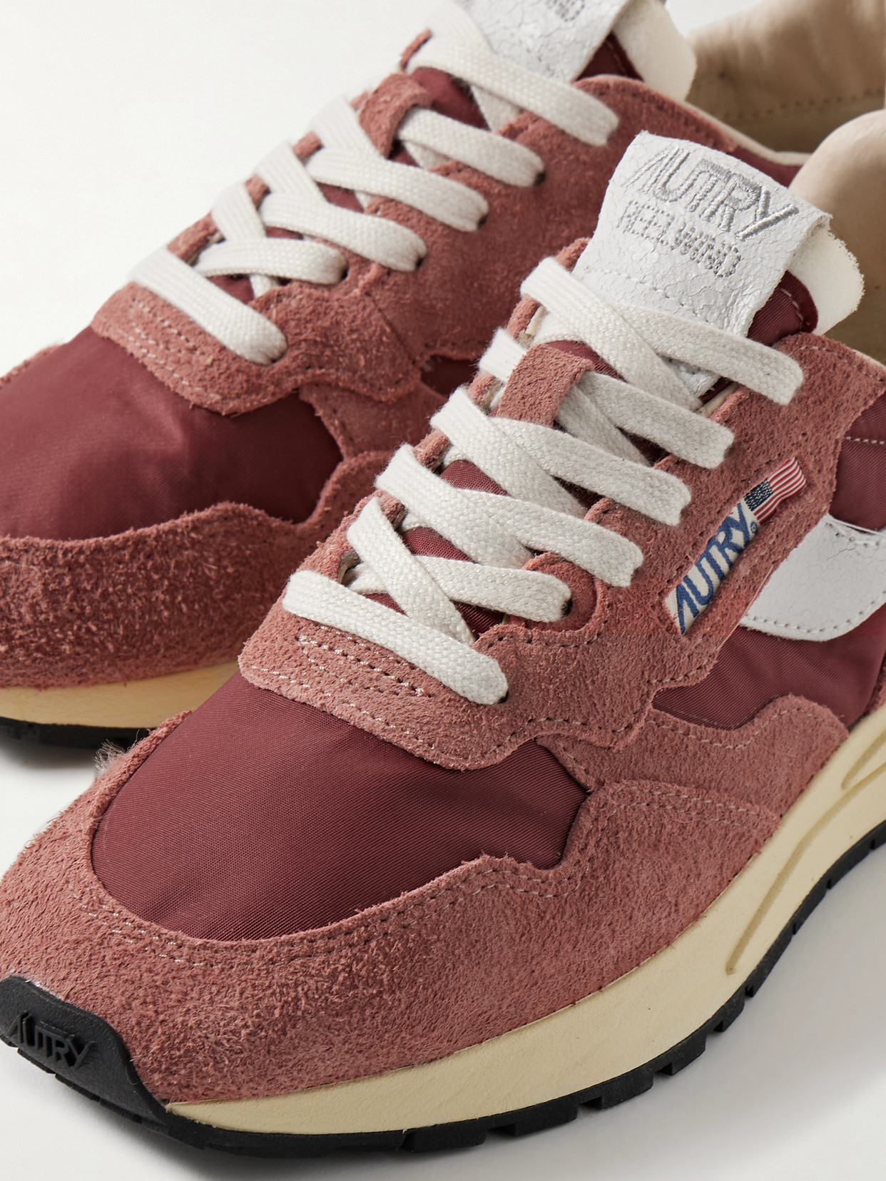 Autry Reelwind Leather-trimmed Suede And Shell Sneakers