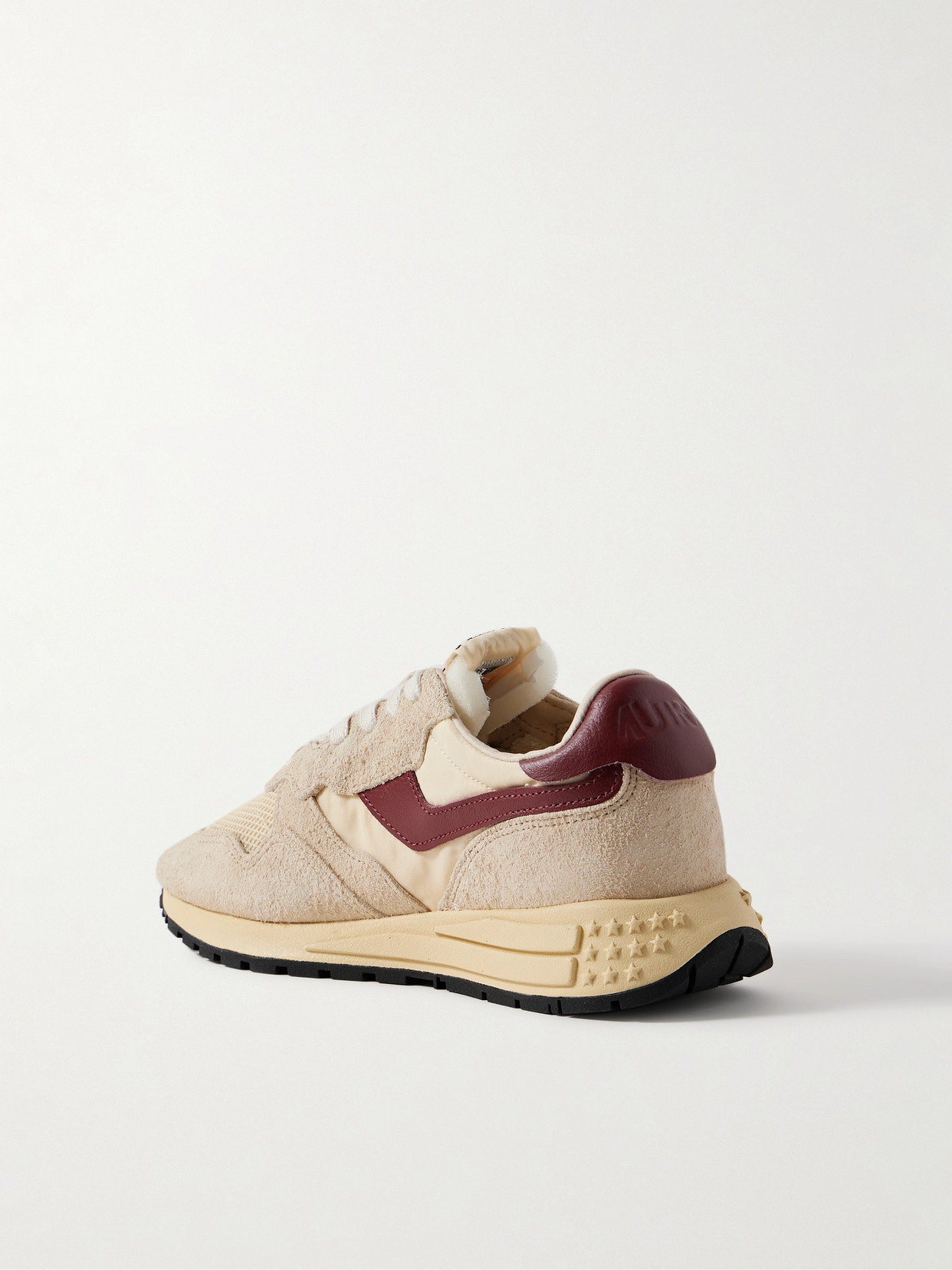 Autry Reelwind Low Leather-trimmed Suede, Mesh And Shell Sneakers