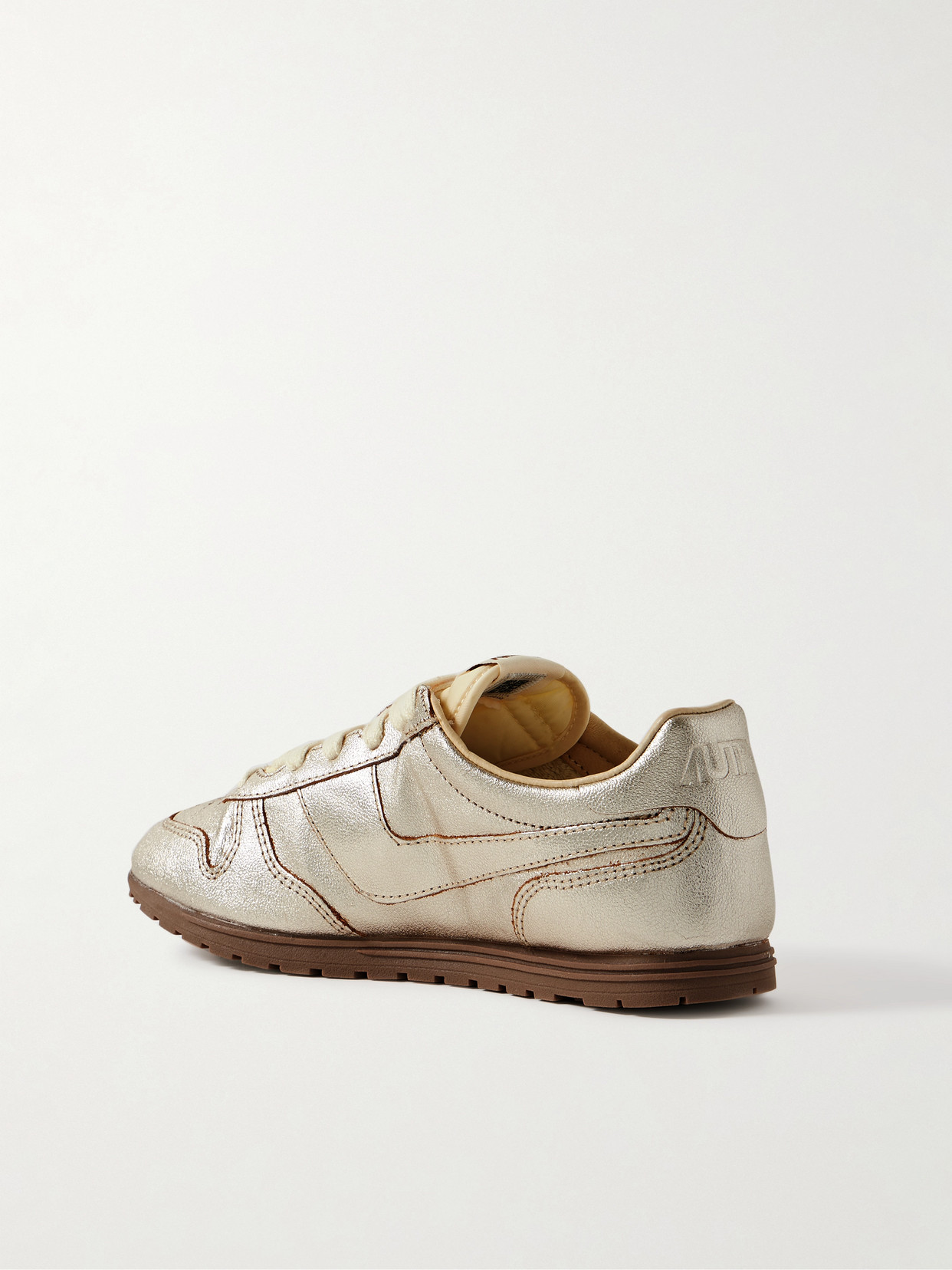 Autry Windspin Metallic Leather Sneakers