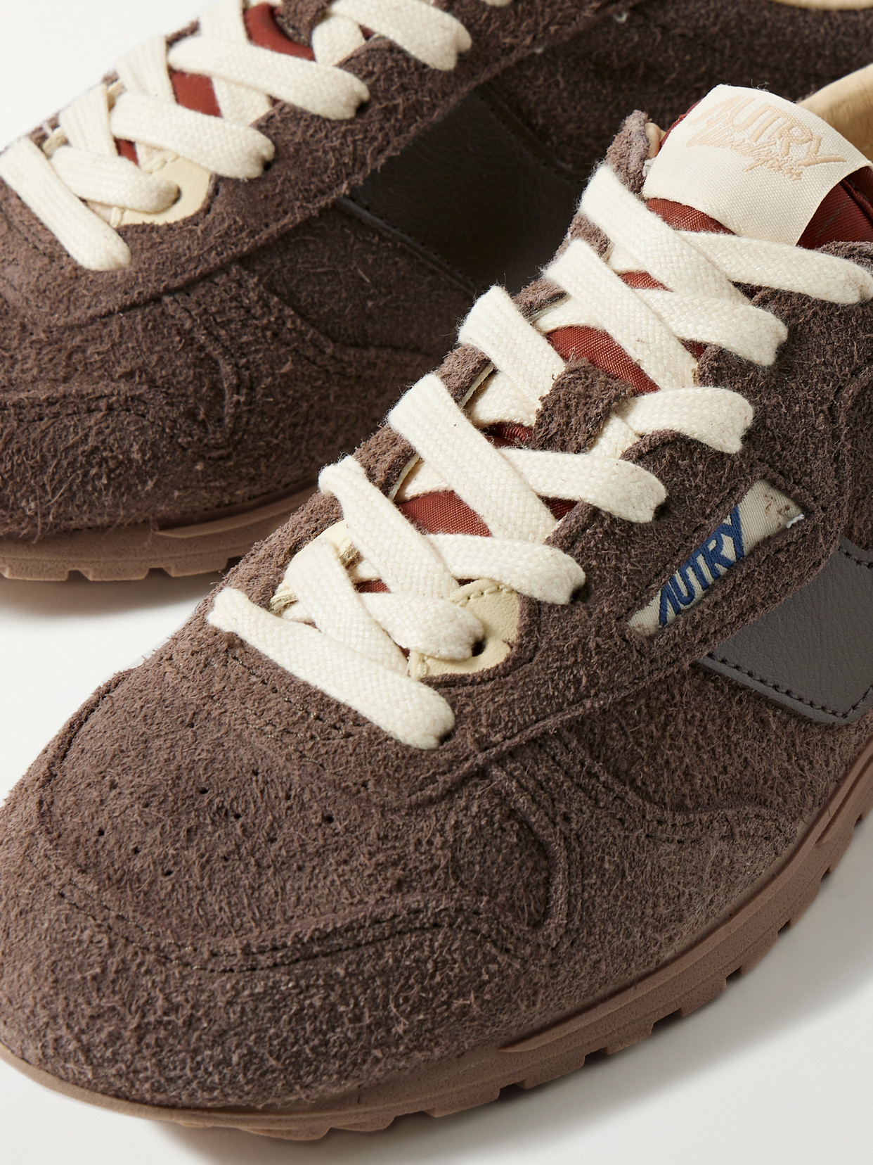 Autry Windspin Leather-trimmed Brushed-suede Sneakers