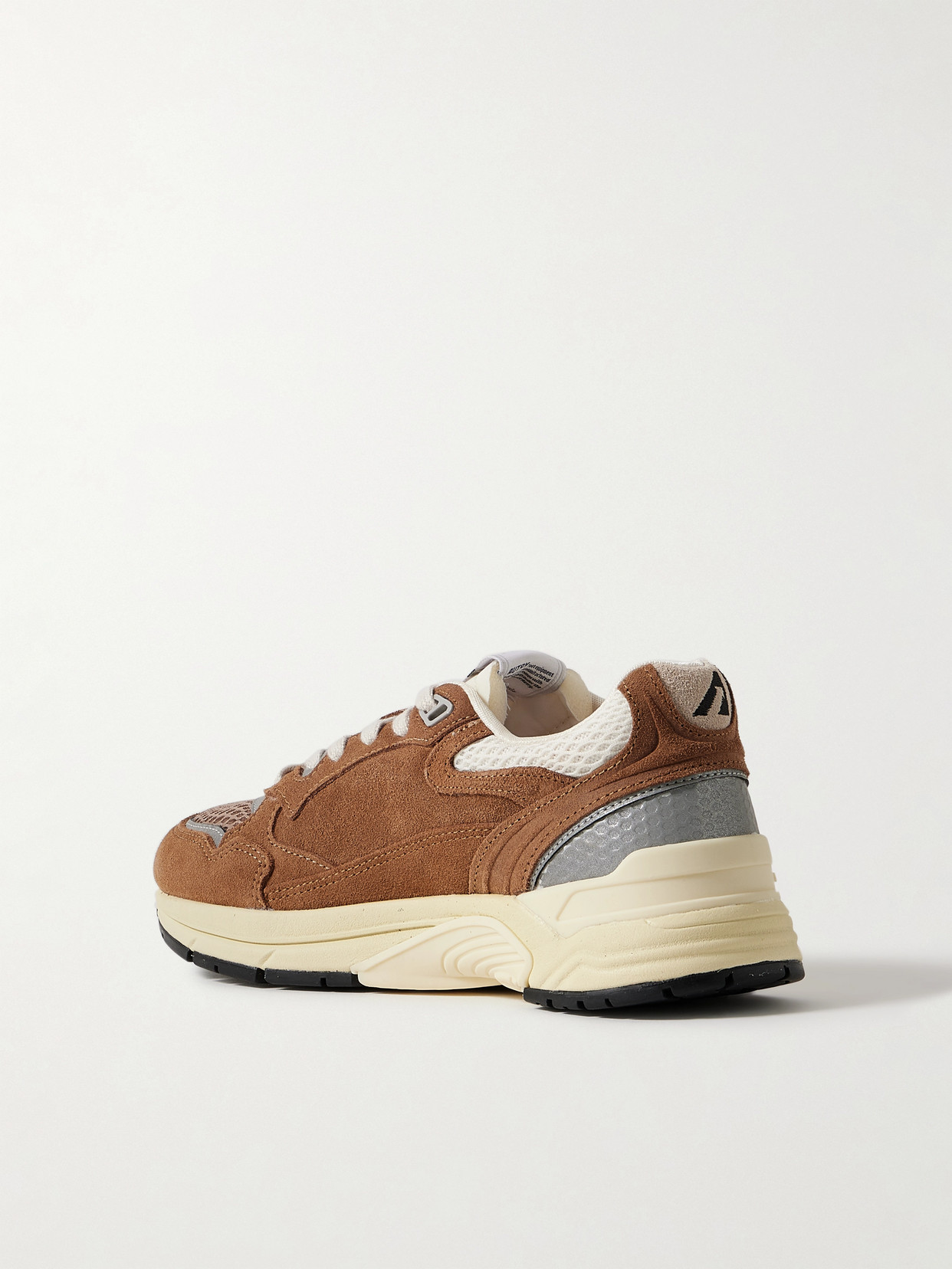Autry Hyperway Low Mesh And Metallic Leather-trimmed Suede Sneakers