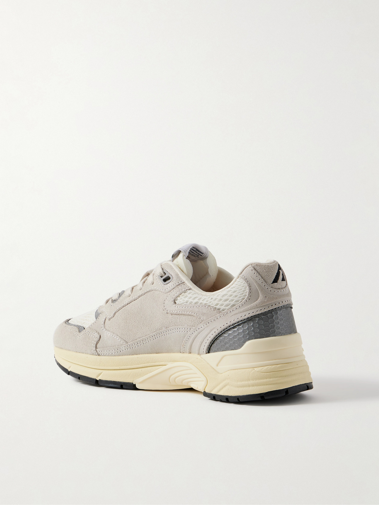 Autry Hyperway Mesh And Metallic Leather-trimmed Suede Sneakers