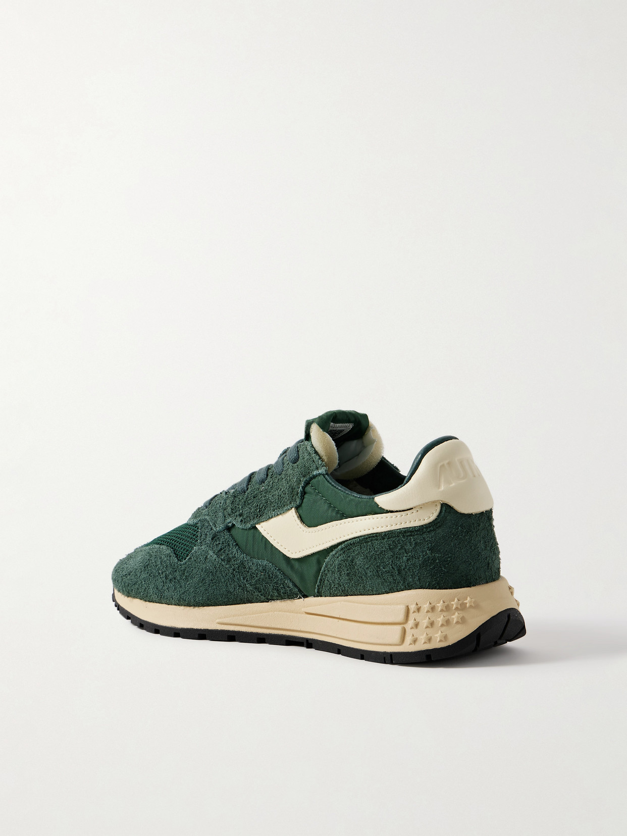 Autry Reelwind Low Leather-trimmed Suede, Mesh And Shell Sneakers