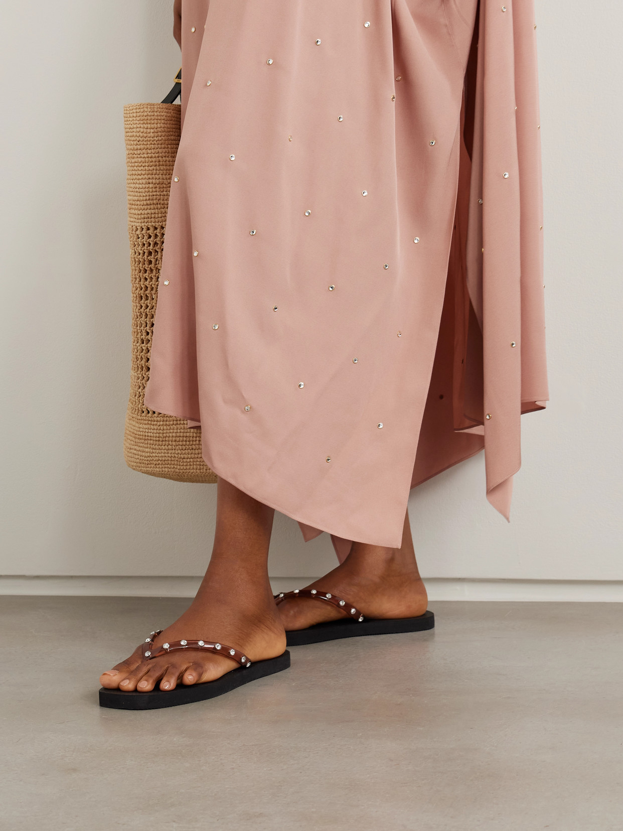 Loeffler Randall Taryn Crystal-embellished Pvc Flip Flops