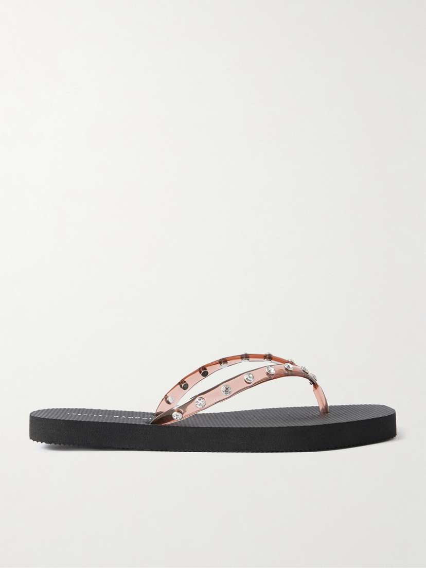 Loeffler Randall Taryn Crystal-embellished Pvc Flip Flops