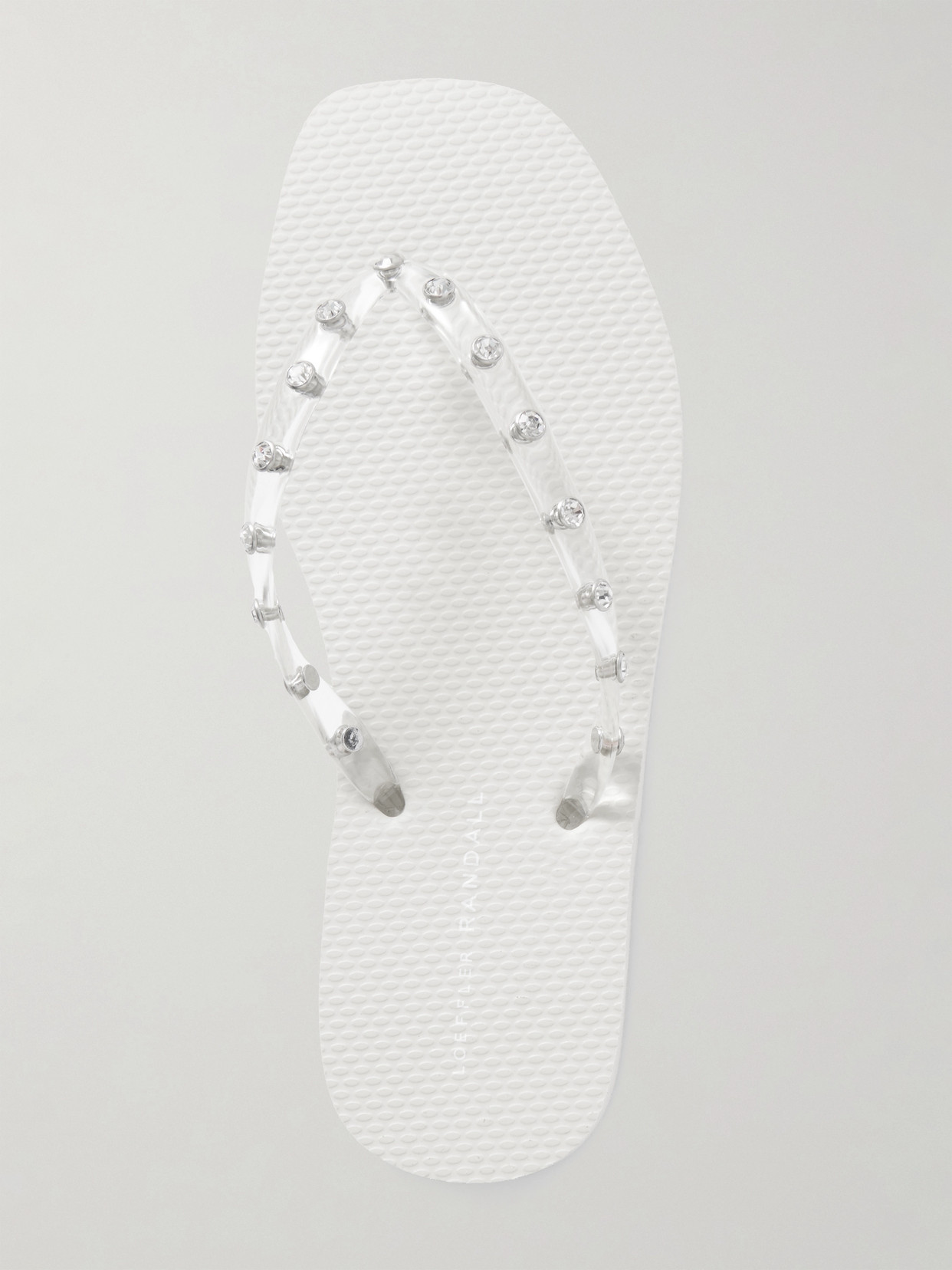 Loeffler Randall Taryn Crystal-embellished Pvc Sandals In White