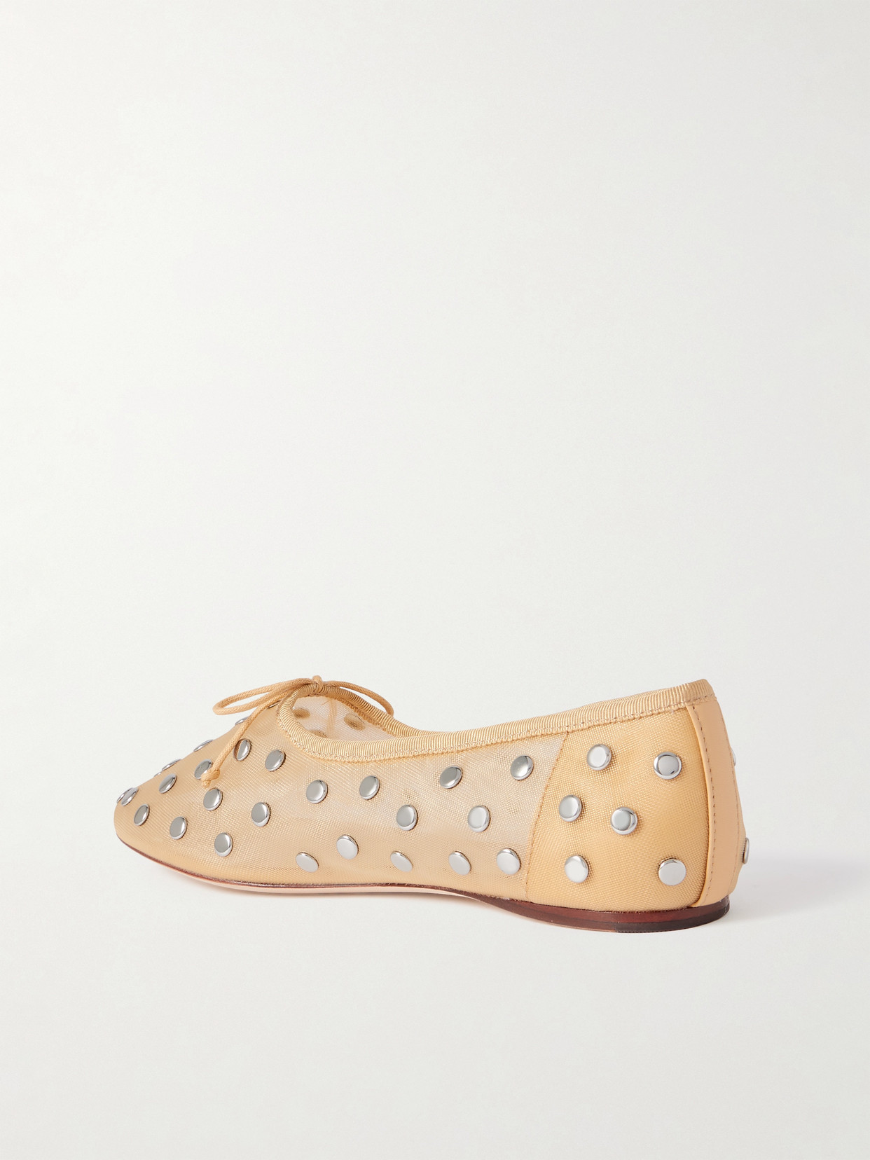 LOEFFLER RANDALL LANDON EMBELLISHED MESH BALLET FLATS