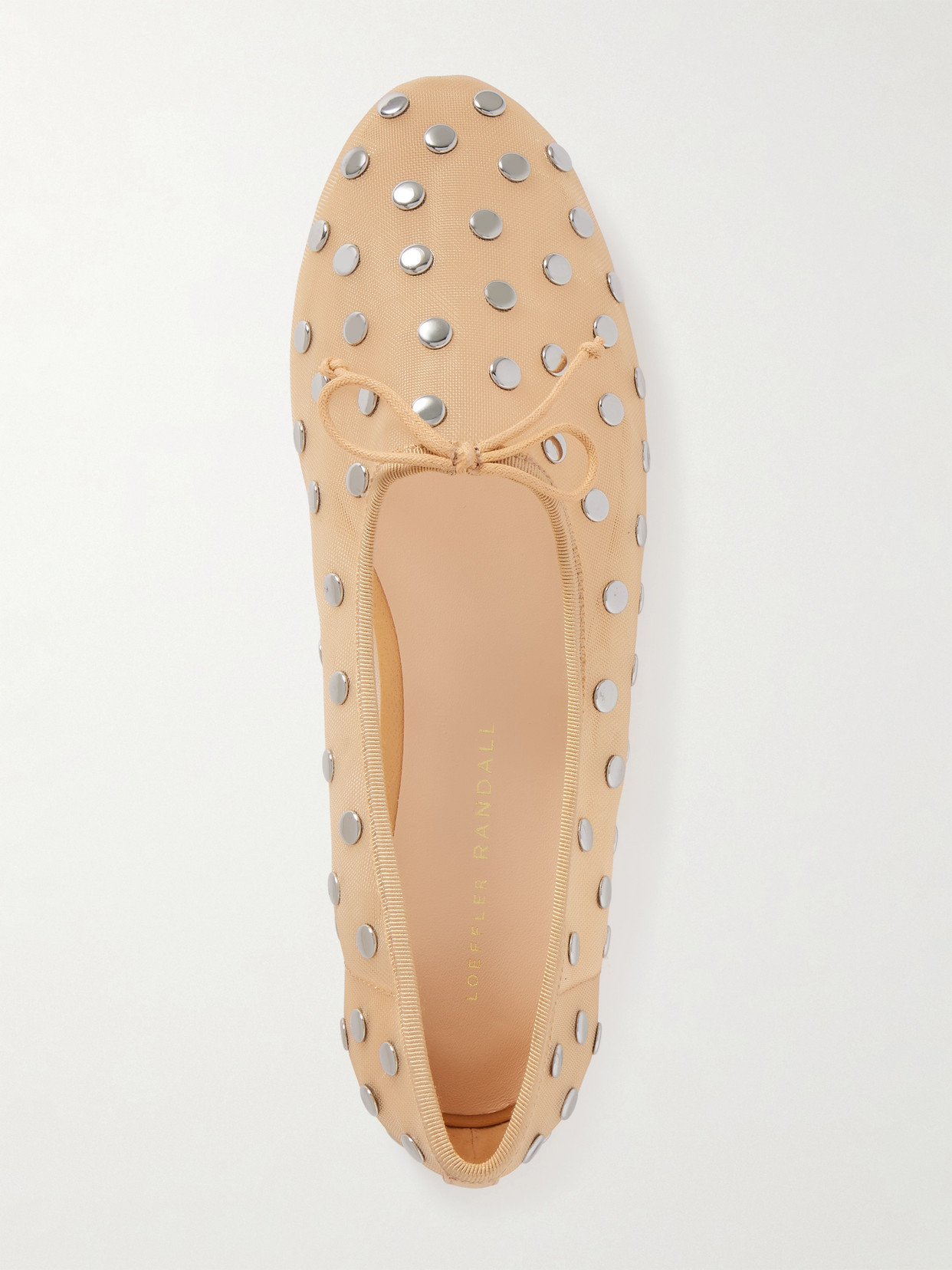 LOEFFLER RANDALL LANDON EMBELLISHED MESH BALLET FLATS