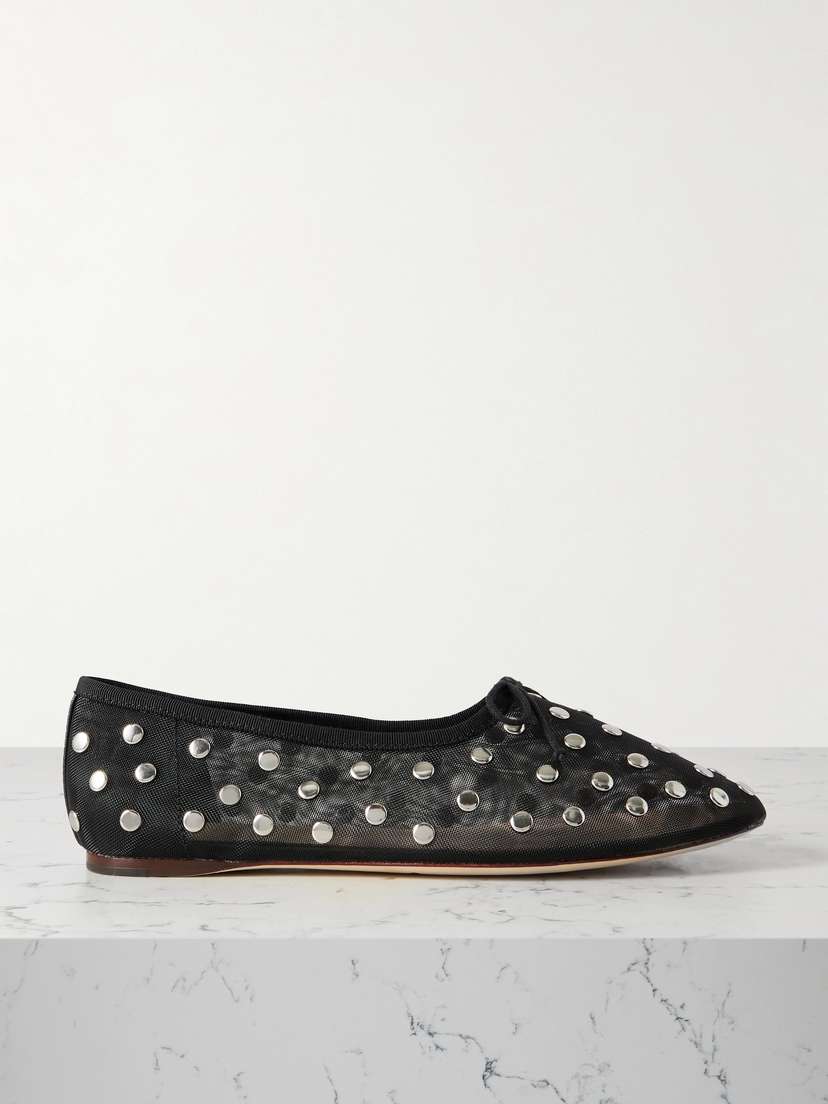Loeffler Randall Landon Studded Mesh Ballet Flats