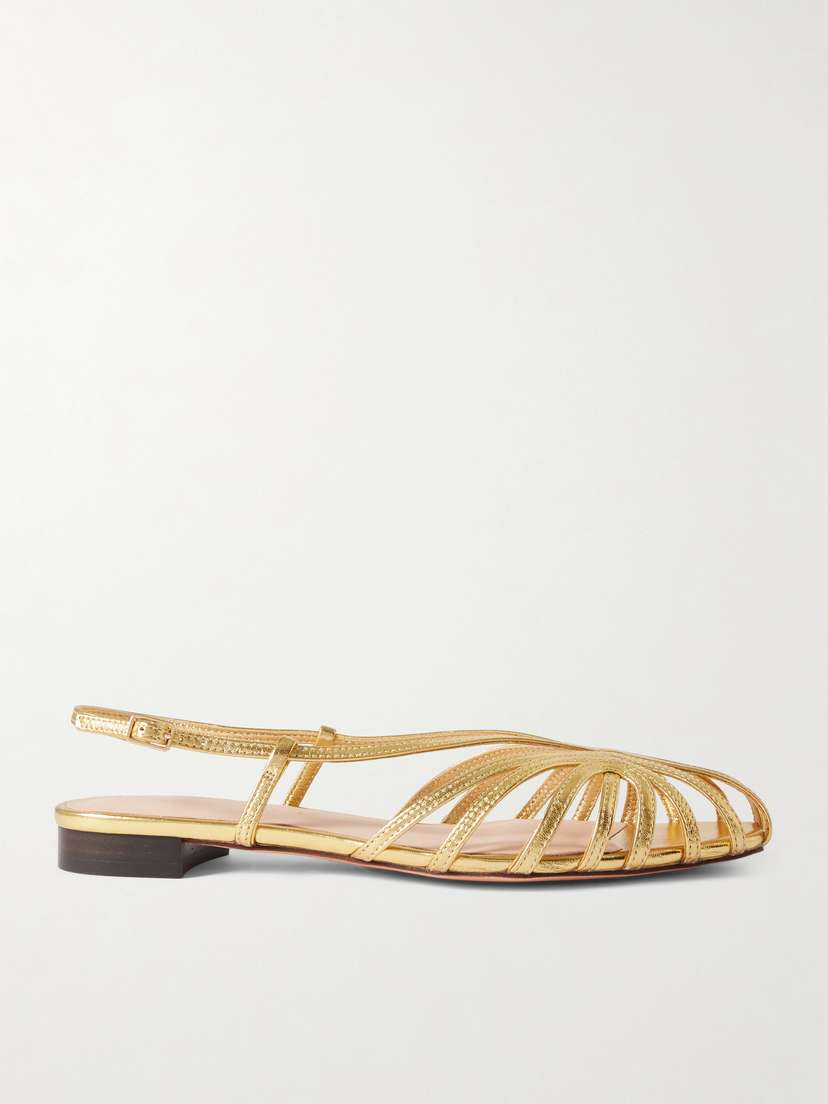 Loeffler Randall Devon Metallic Leather Sandals