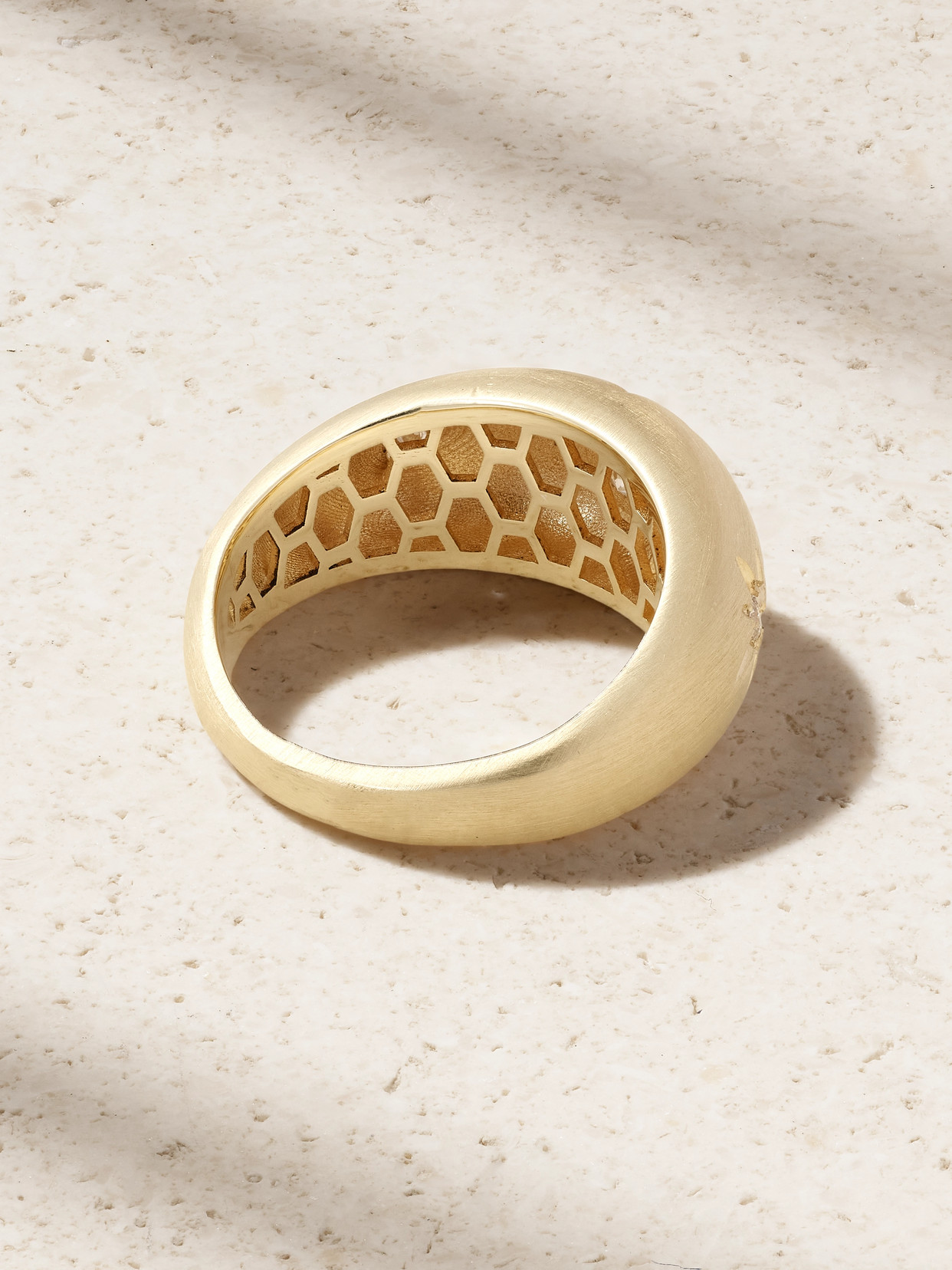 Jacquie Aiche Starburst 14-karat Gold Diamond Ring In Gold
