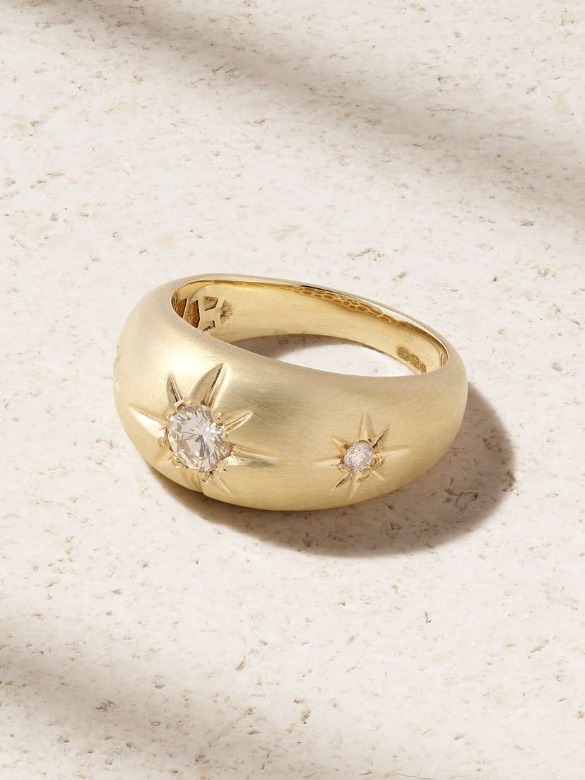 Jacquie Aiche Starburst 14-karat Gold Diamond Ring