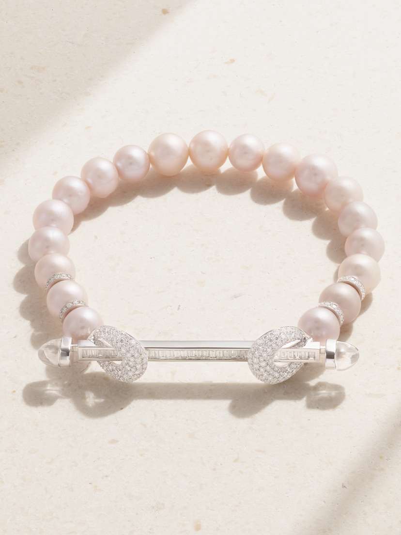 Ananya Chakra 18-karat White Gold Multi-stone Bracelet