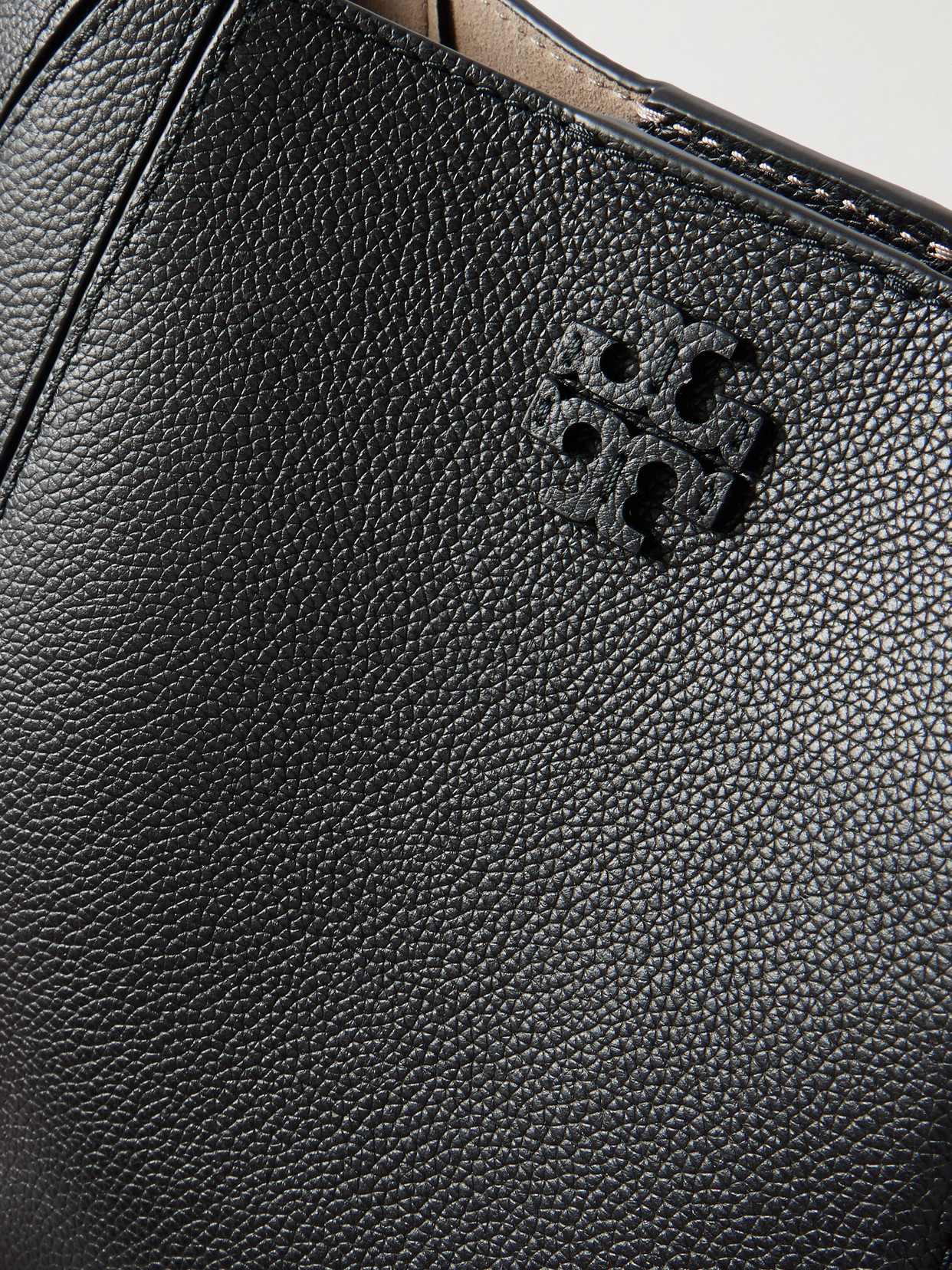 Tory Burch Mcgraw Small Paneled Textured-leather Shoulder Bag
