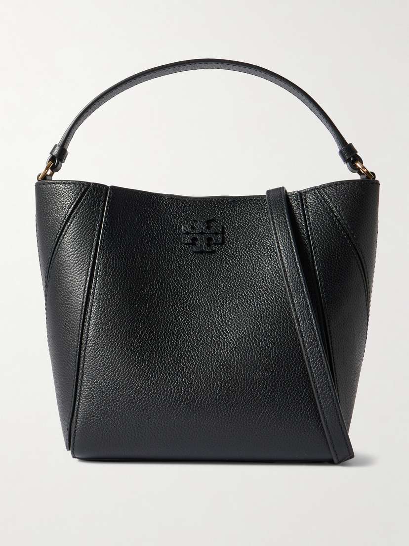 Tory Burch Mcgraw Small Paneled Textured-leather Shoulder Bag