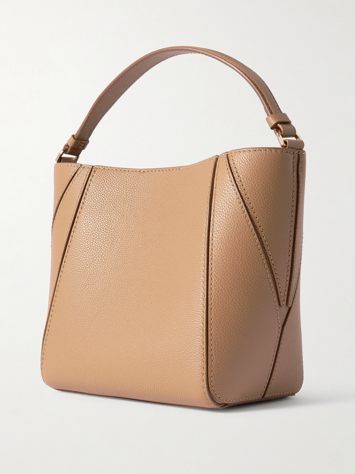 Tory Burch Mcgraw Small Paneled Textured-leather Shoulder Bag
