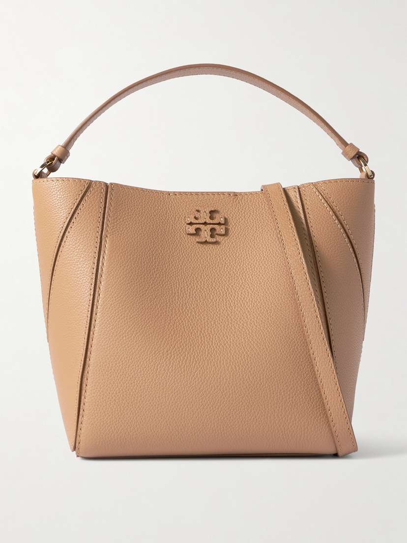 Tory Burch Mcgraw Small Paneled Textured-leather Shoulder Bag