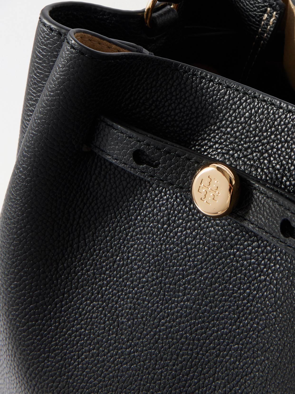 Tory Burch Romy Pebbled Tote Leather Shoulder Bag
