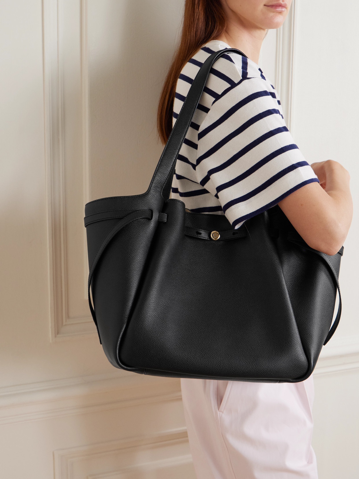 Tory Burch Saint Laurent Cassandre Leather Bucket Bag