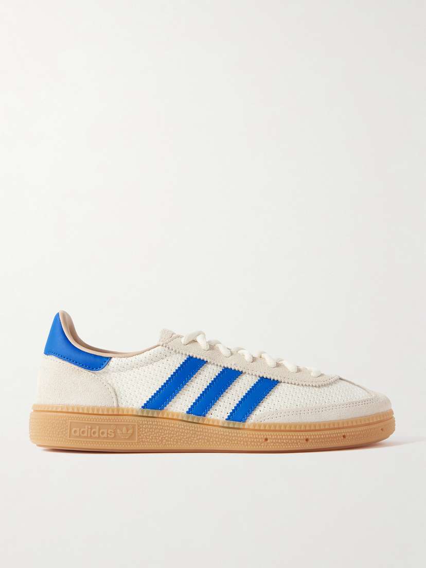 adidas Originals Handball Spezial Leather-trimmed Mesh And Suede Sneakers