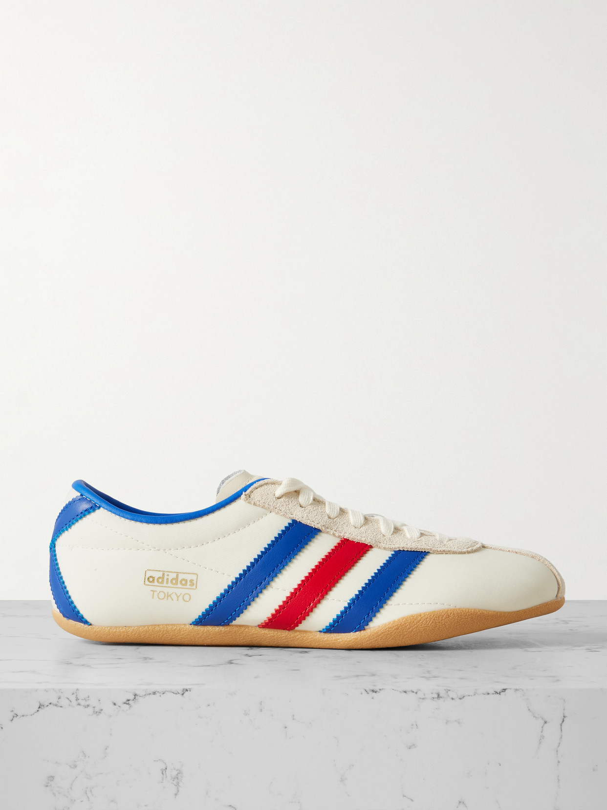 Adidas Originals Tokyo Leather And Suede-trimmed Mesh Sneakers In White