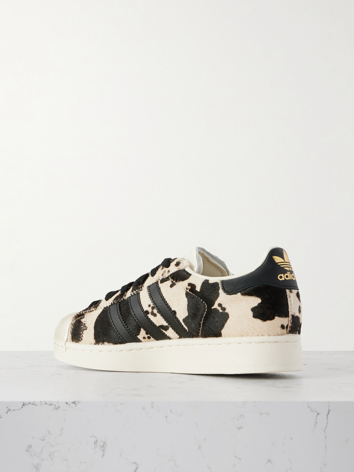 Superstar Ii Leather-Trimmed Pony Sneakers