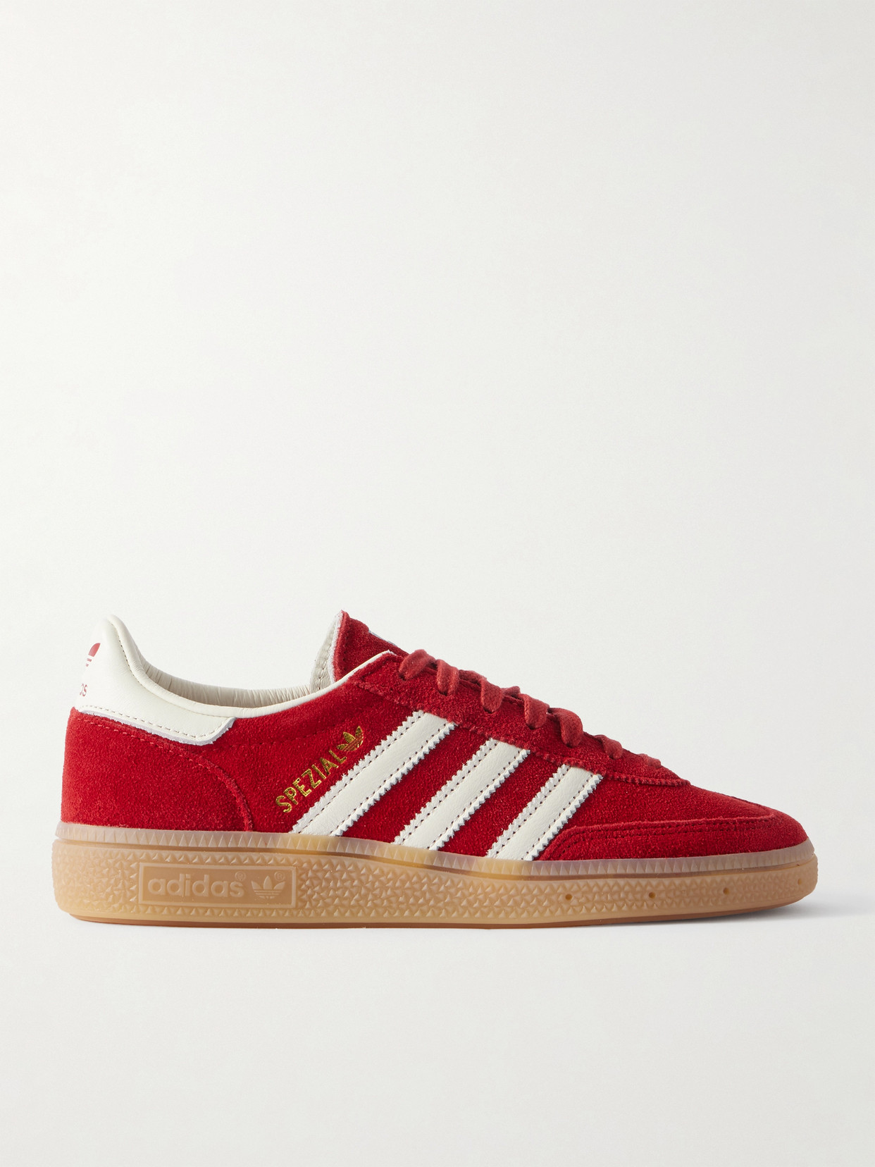 adidas Originals - Handball Spezial Leather-trimmed Suede Sneakers - Red