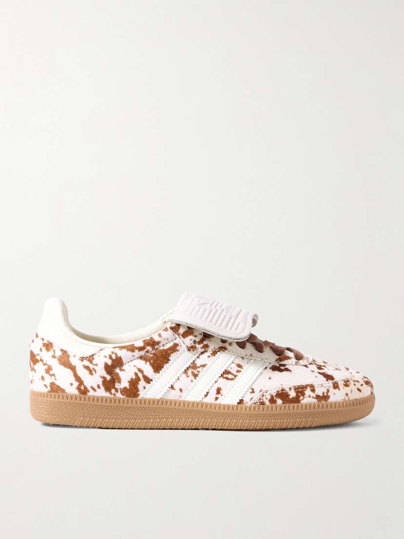 adidas Originals Samba Lt Leather-trimmed Cow-print Pony Hair Sneakers