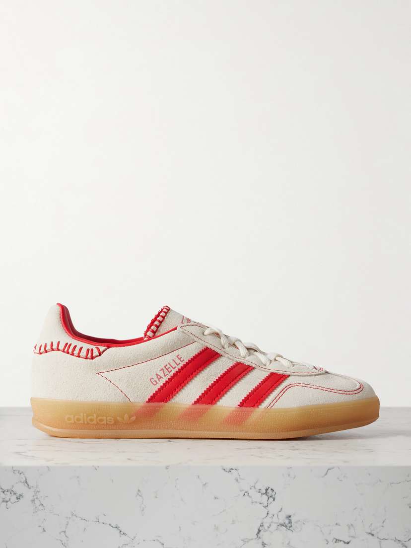 adidas Originals Gazelle Indoor Leather-trimmed Suede Sneakers