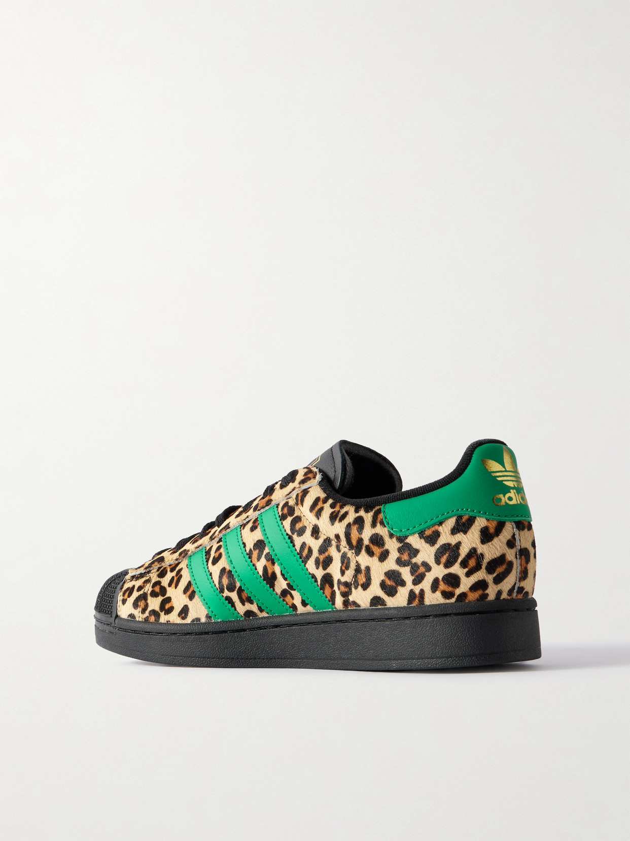 Superstar Ii Leather-Trimmed Leopard-Print Sneakers