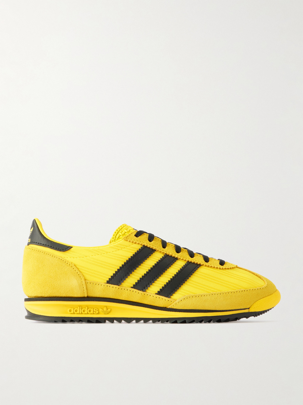 Adidas Originals Sl 72 Og Suede And Leather-trimmed Jacquard Sneakers In Yellow