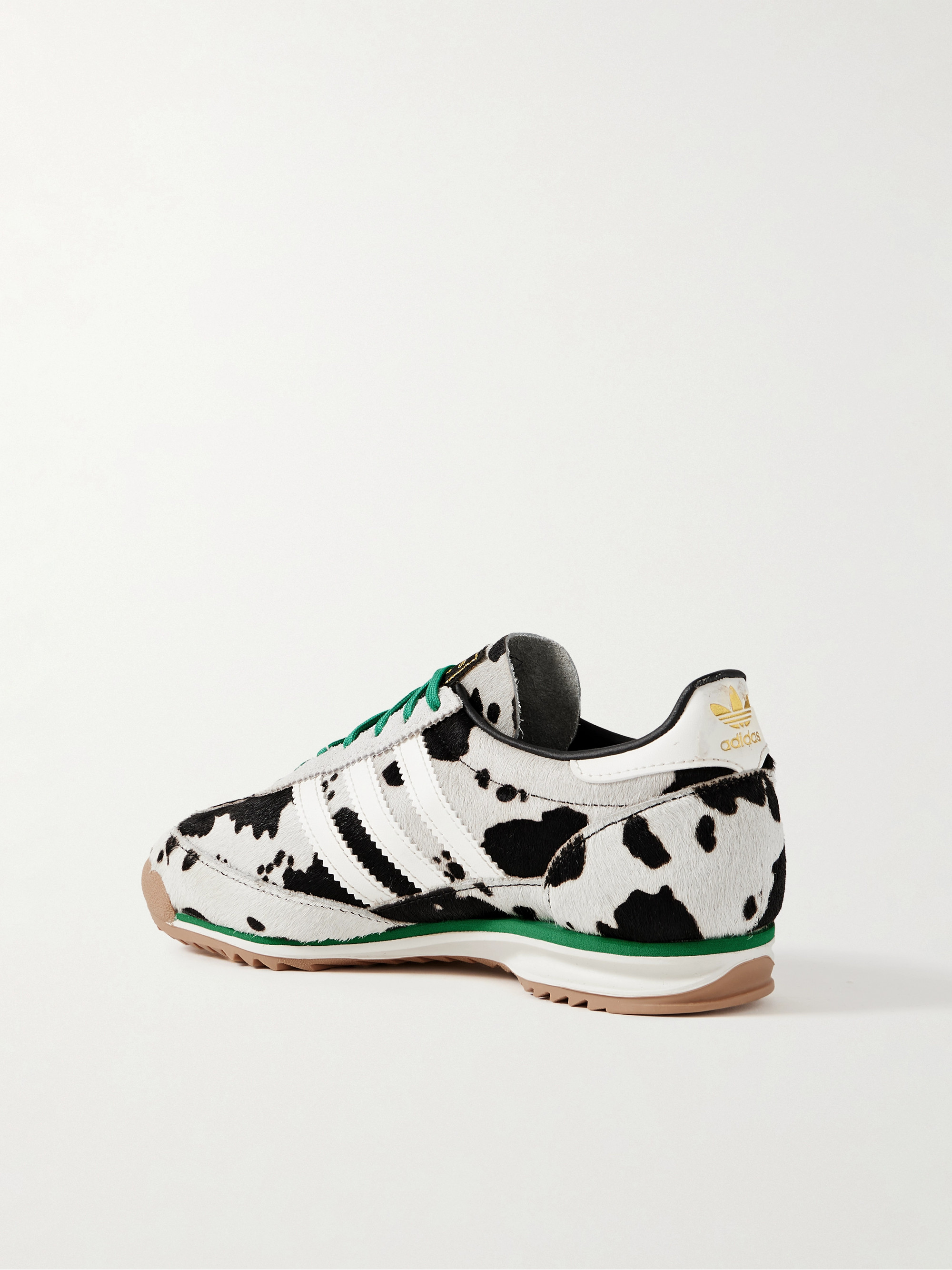 adidas Originals - SL 72 OG suede and leather-trimmed cow-print calf hair  sneakers | Plush