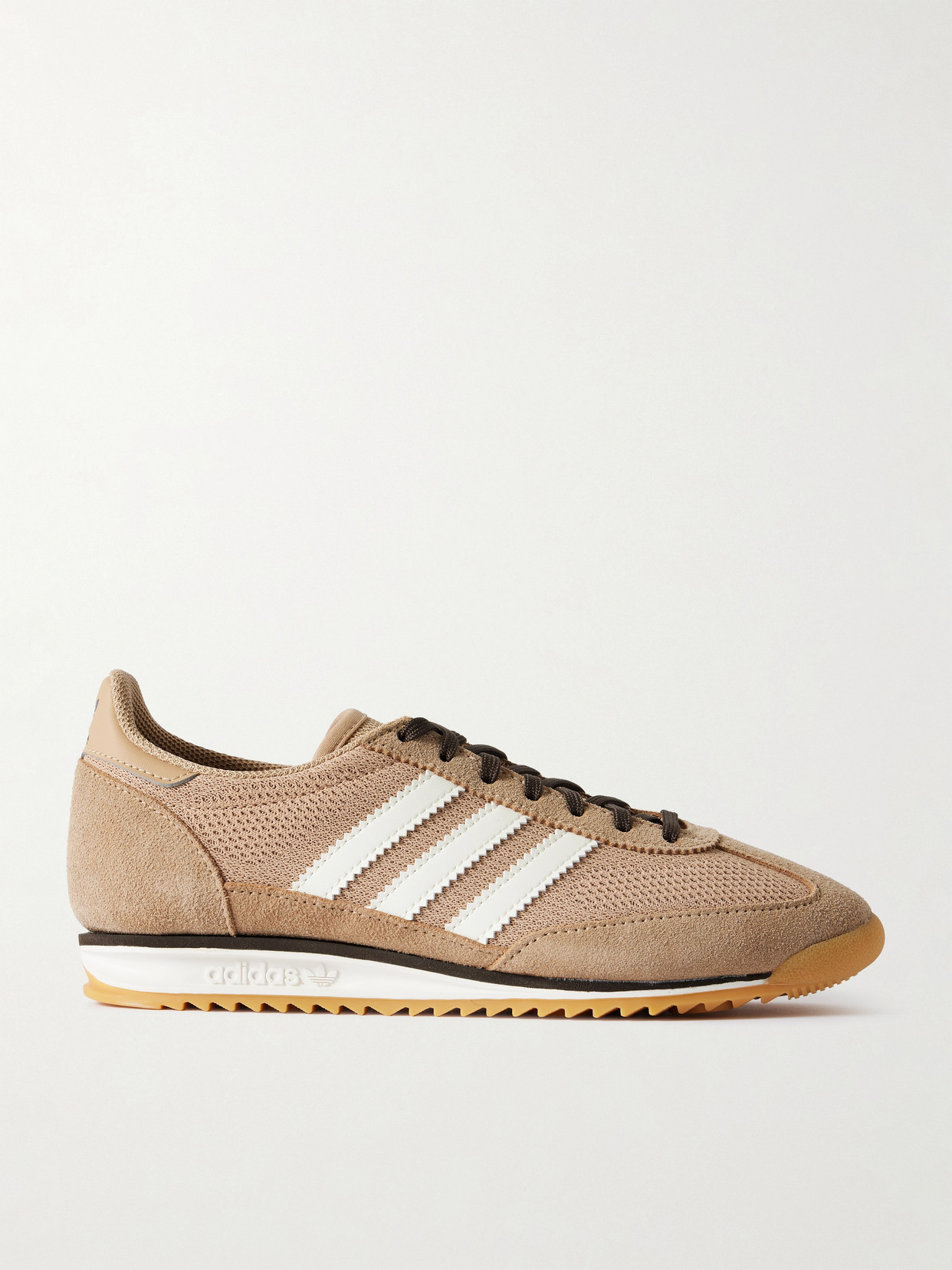 Adidas Originals Sl 72 Og Suede And Leather-trimmed Mesh Sneakers In Brown