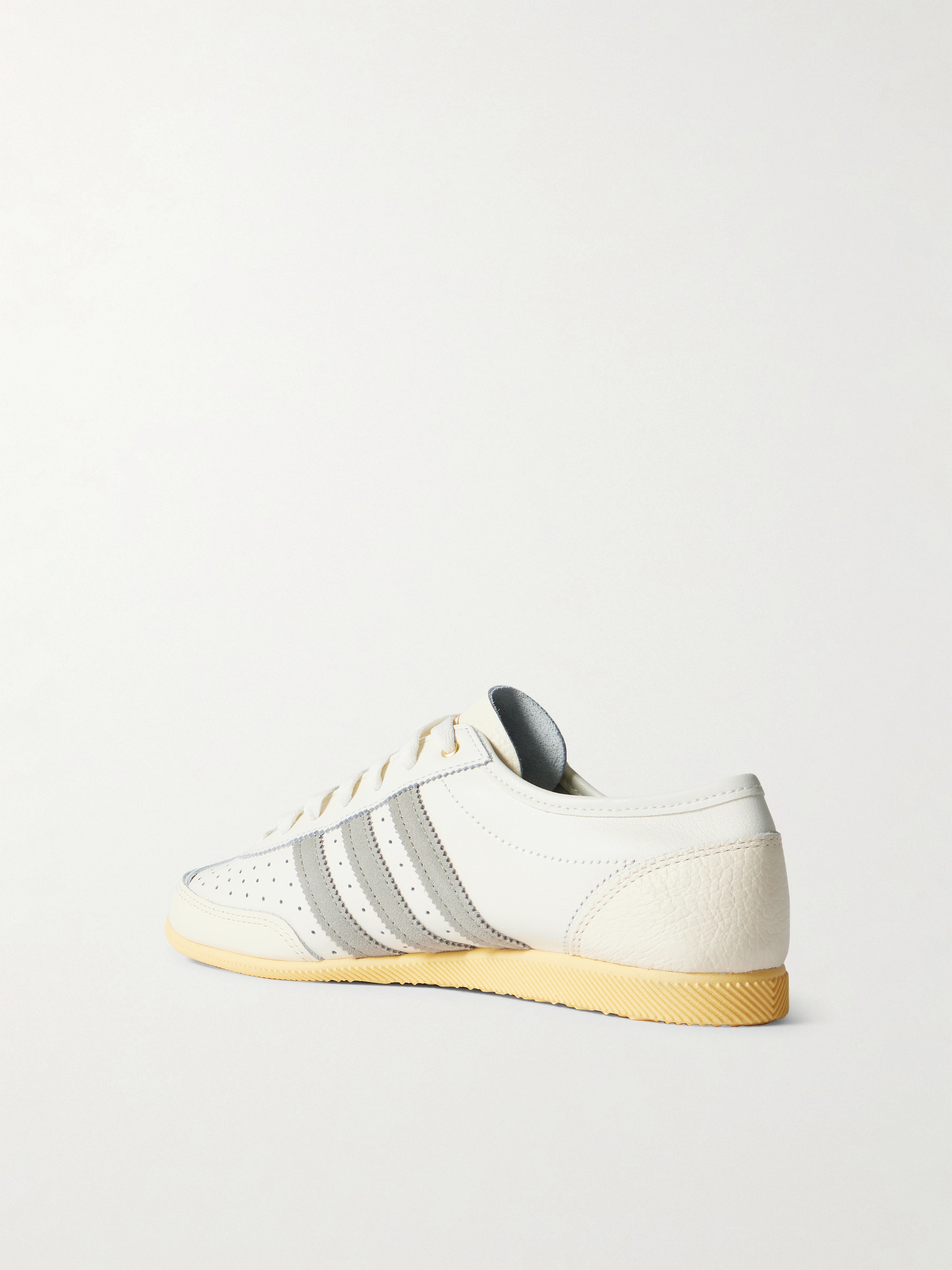 adidas Originals - Japan Decon W perforated suede-trimmed leather