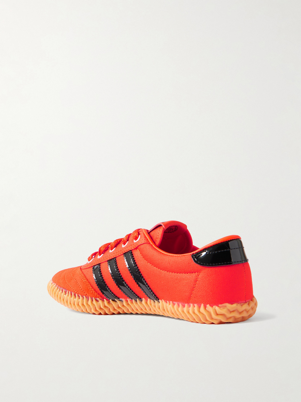Volley Plimsole Suede And Patent Leather-Trimmed Canvas Sneakers