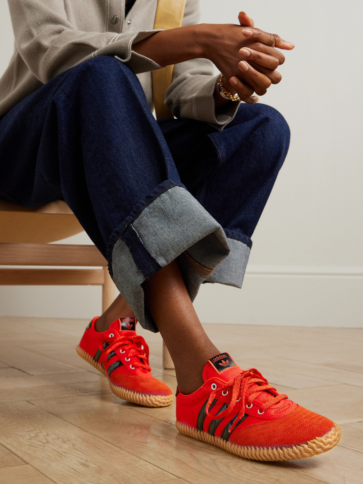 Volley Plimsole Suede And Patent Leather-Trimmed Canvas Sneakers