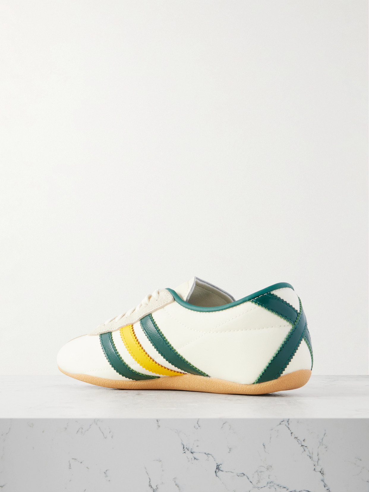 Adidas Originals Tokyo Suede And Leather-trimmed Shell Sneakers In White