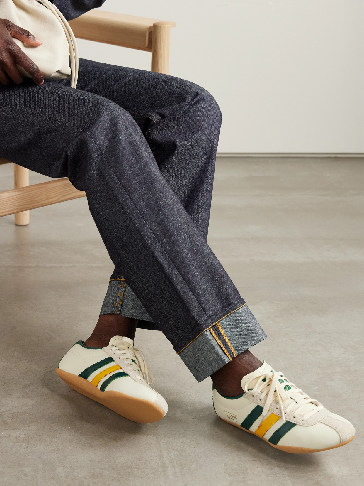 Adidas Originals Tokyo Suede And Leather-trimmed Shell Sneakers In White