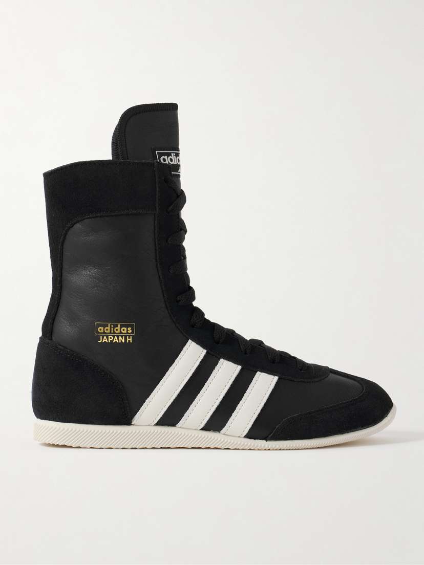 adidas Originals Japan H Suede-trimmed Leather High-top Sneakers