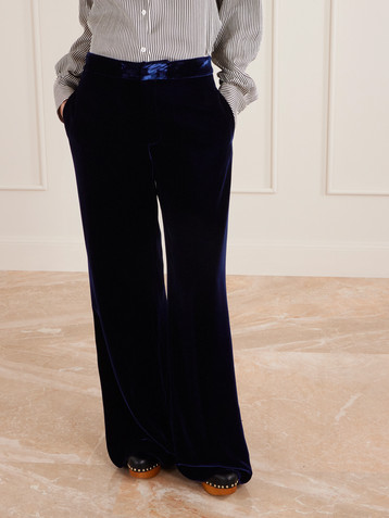 Etro Velvet wide-leg pants