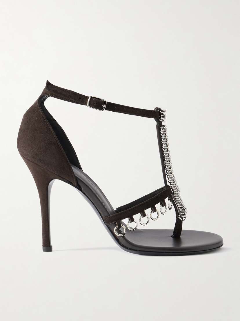 Christopher Esber Ludo Embellished Suede Sandals
